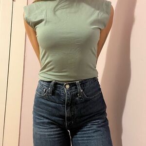 Women's Sleeveless Green Top